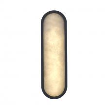  LED-22650 BK - Minerva LED 16" Spanish Alabaster Wall Sconce